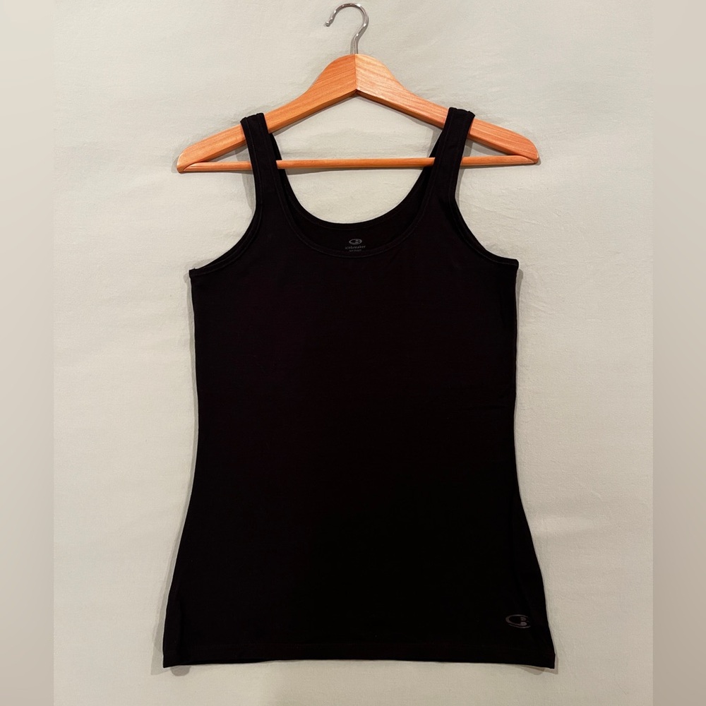 Icebreaker Merino Wool Base Layer Tank l Women’s Small l Black Scoop Neck